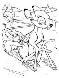 Bambi och Stampe på isen