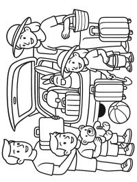 Familj åker på semester