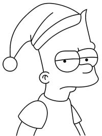 Bart Simpson med tomteluva
