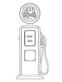 Gammal petrol pump
