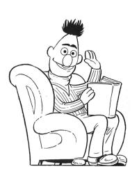 Bert läser en bok