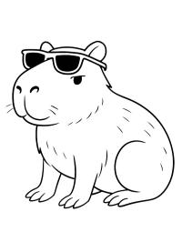 Kapibara med solglasögon