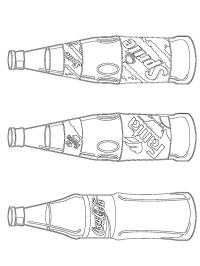 Coca Cola- och Sprite-flaskor