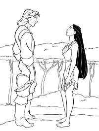 John Smith och Pocahontas
