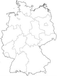 Karta över Tyskland
