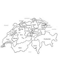 Karta över Schweiz