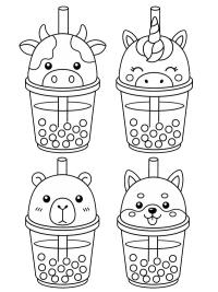 Kawaii bubble tea-muggar