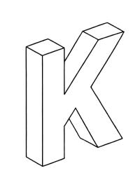 Bokstav K 3D