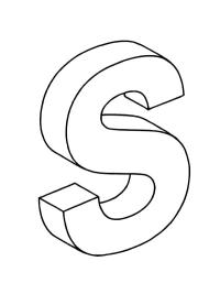 Bokstav S 3D