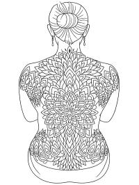 Mandala ryggtatuering