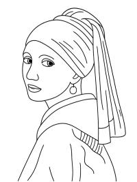 Flicka med pärlörhänge