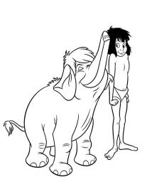 Mowgli och elefanten