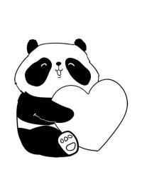Panda med hjärta