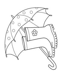 Paraply och regnstövlar