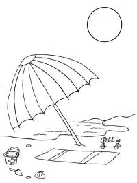 Parasol på stranden