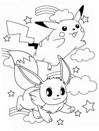 Pikachu och Eevee
