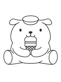 Pompompurin äter glass