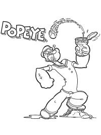 Popeye äter spenat