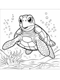 Sköldpadda under vattnet
