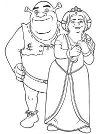 Shrek och prinsessan Fiona