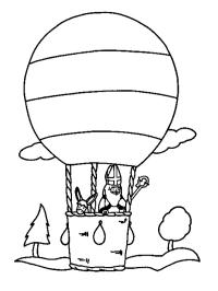 Saint i en varmluftsballong