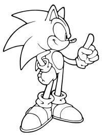 Sonic pekar med fingret