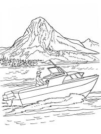 Snabb motorbåt på vatten