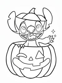 Stitch i halloweenpumpa