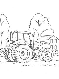 Traktor på bondgården