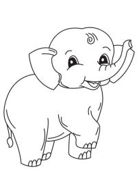 Glad elefant