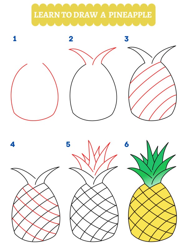 Hur man ritar en ananas