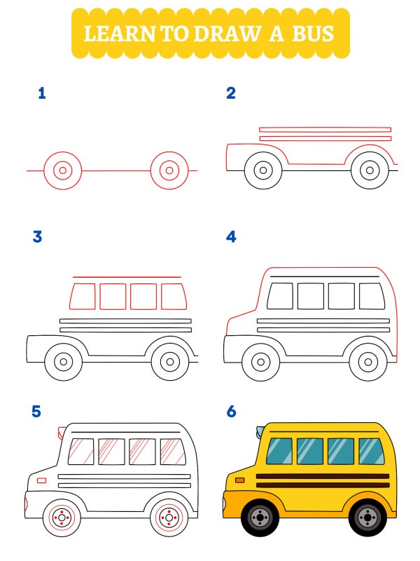 Hur ritar man en skolbuss?