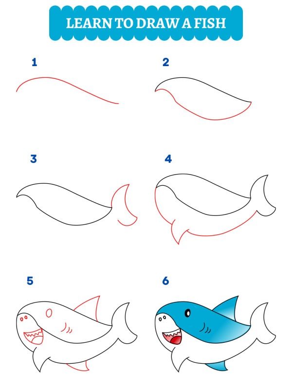 Hur man ritar en haj