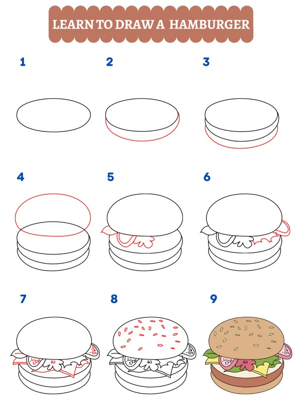 Hur man ritar en hamburgare