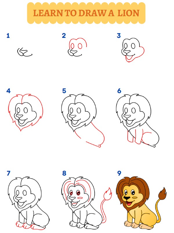 Hur man ritar ett lejon
