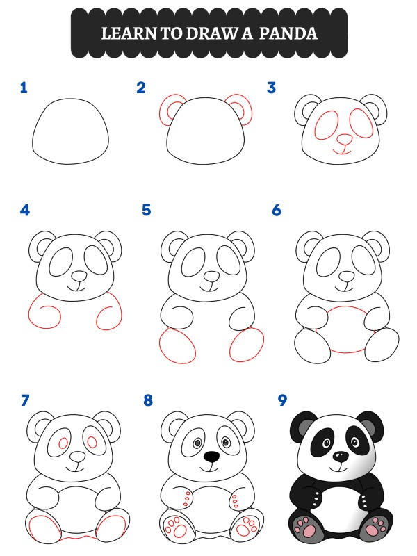 Hur ritar man en panda?