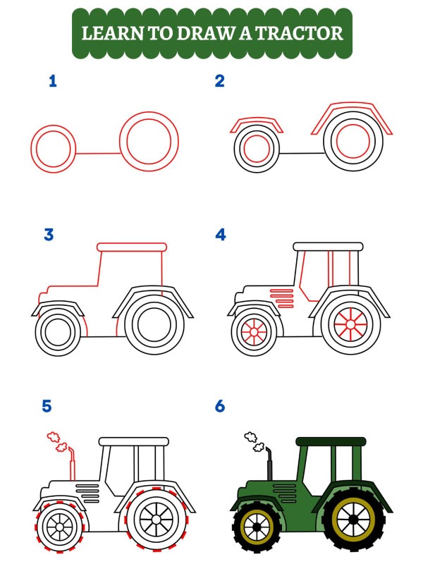 Hur man ritar en traktor
