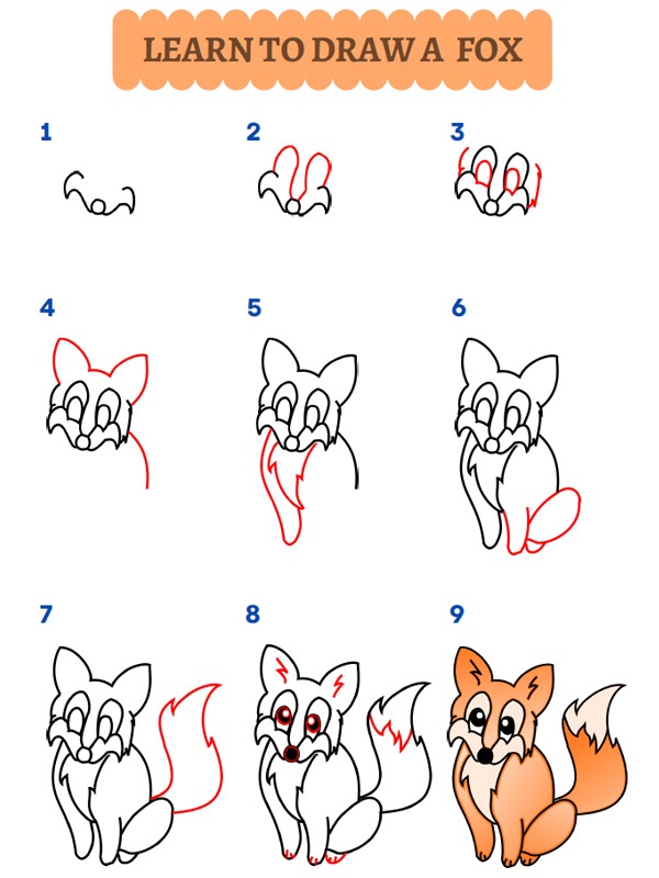 Hur man ritar en räv
