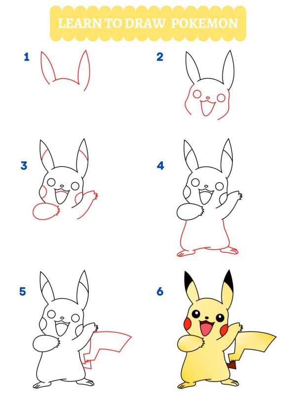 Hur man ritar Pikachu
