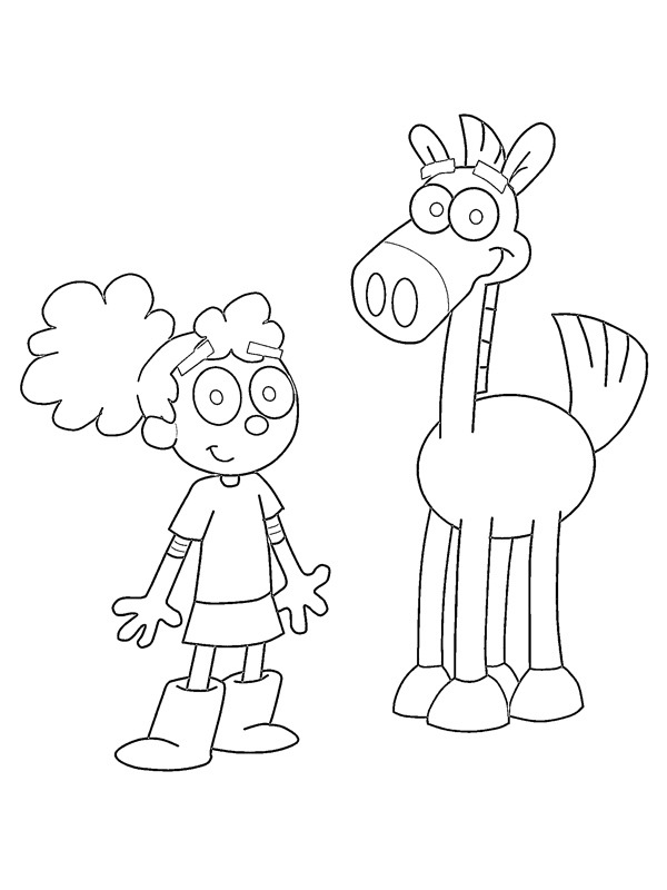 Annie och Pony Målarbild