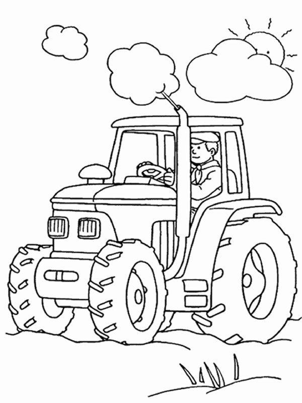 Traktor Målarbild