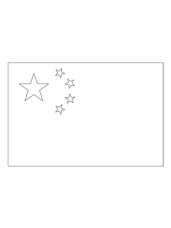 Kinas flagga Målarbild