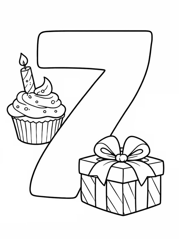 7-årsdag Målarbild 7-årsdag Målarbild