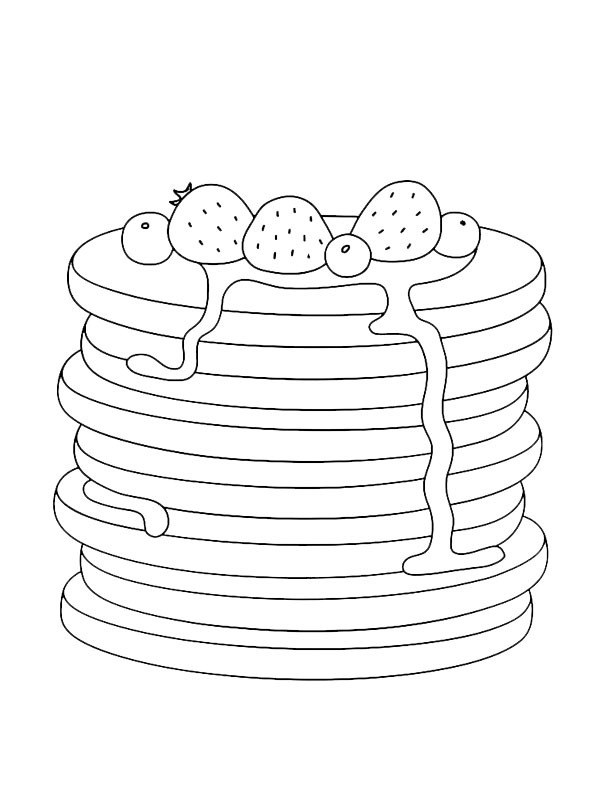 Jordgubbspannkakor Målarbild Jordgubbspannkakor Målarbild