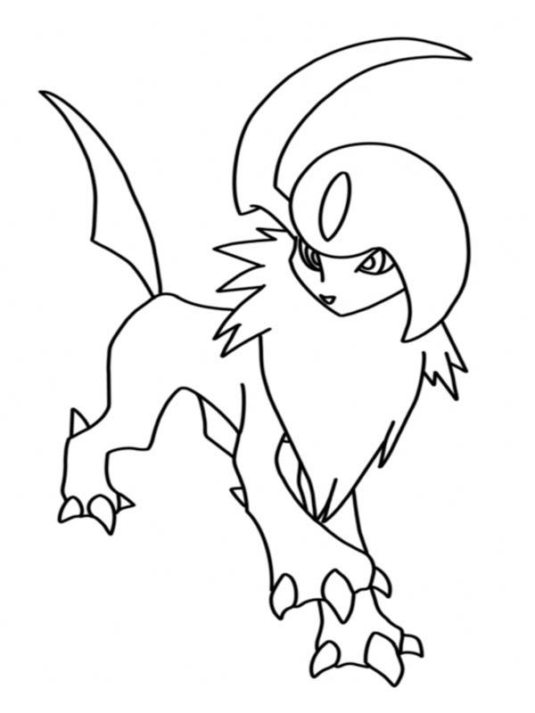 Absol (Pokémon) Målarbild Absol (Pokémon) Målarbild