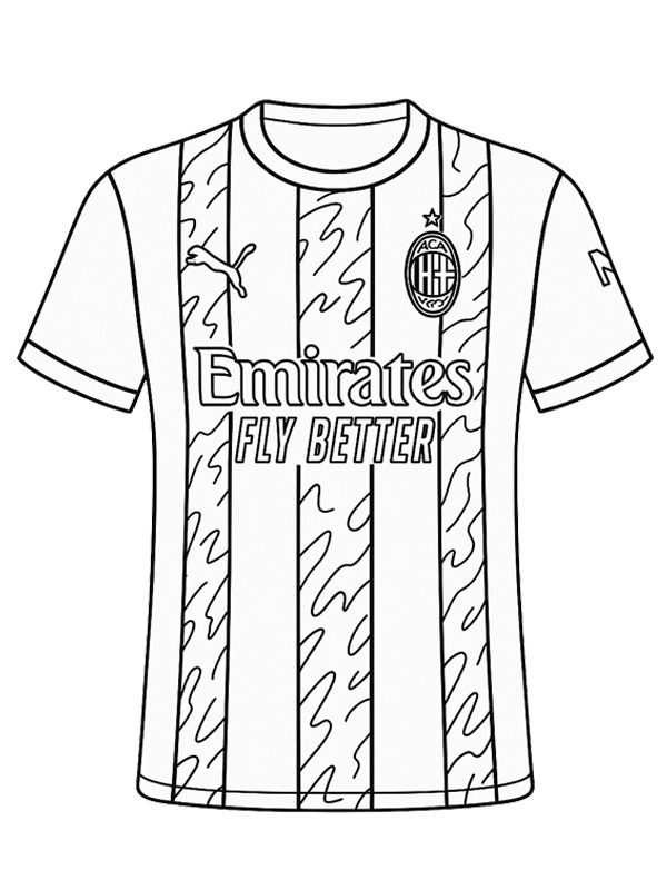 AC Milan tröja Målarbild AC Milan tröja Målarbild