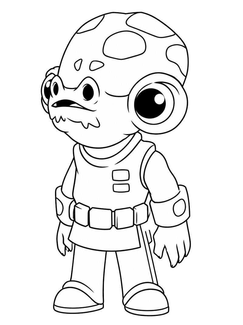 Admiral Ackbar (Star Wars) Målarbild Admiral Ackbar (Star Wars) Målarbild