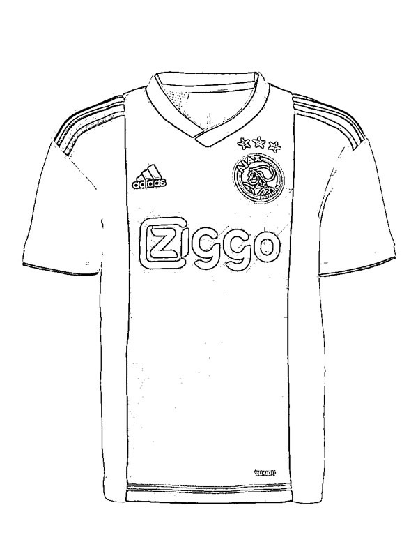 Ajax fotbollsjersey Målarbild Ajax fotbollsjersey Målarbild