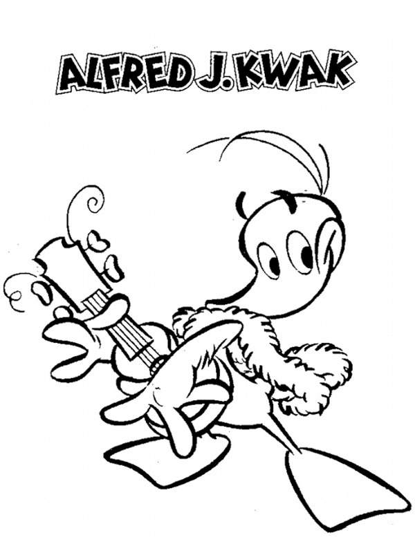 Alfred Jodocus Kwak med gitarr Målarbild