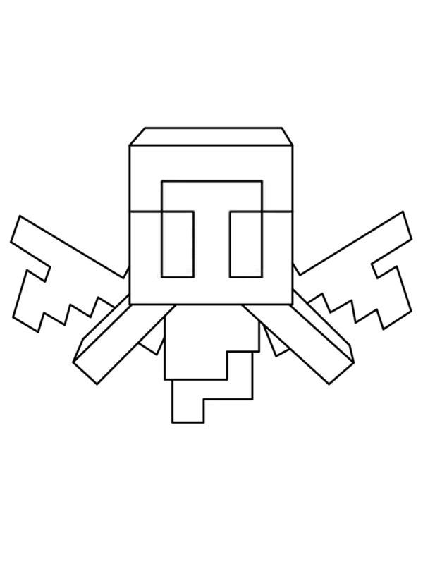 Allay Minecraft Målarbild Allay Minecraft Målarbild